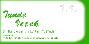 tunde vetek business card